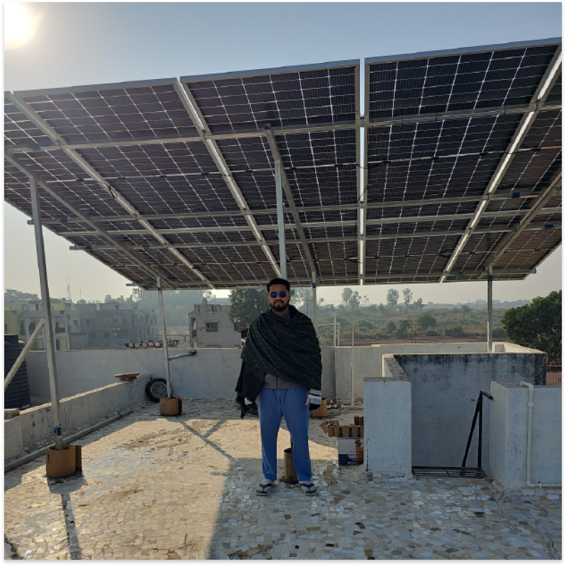 solar panels at roof